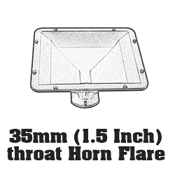 35mm (1.5 inch) throat Horn Flare